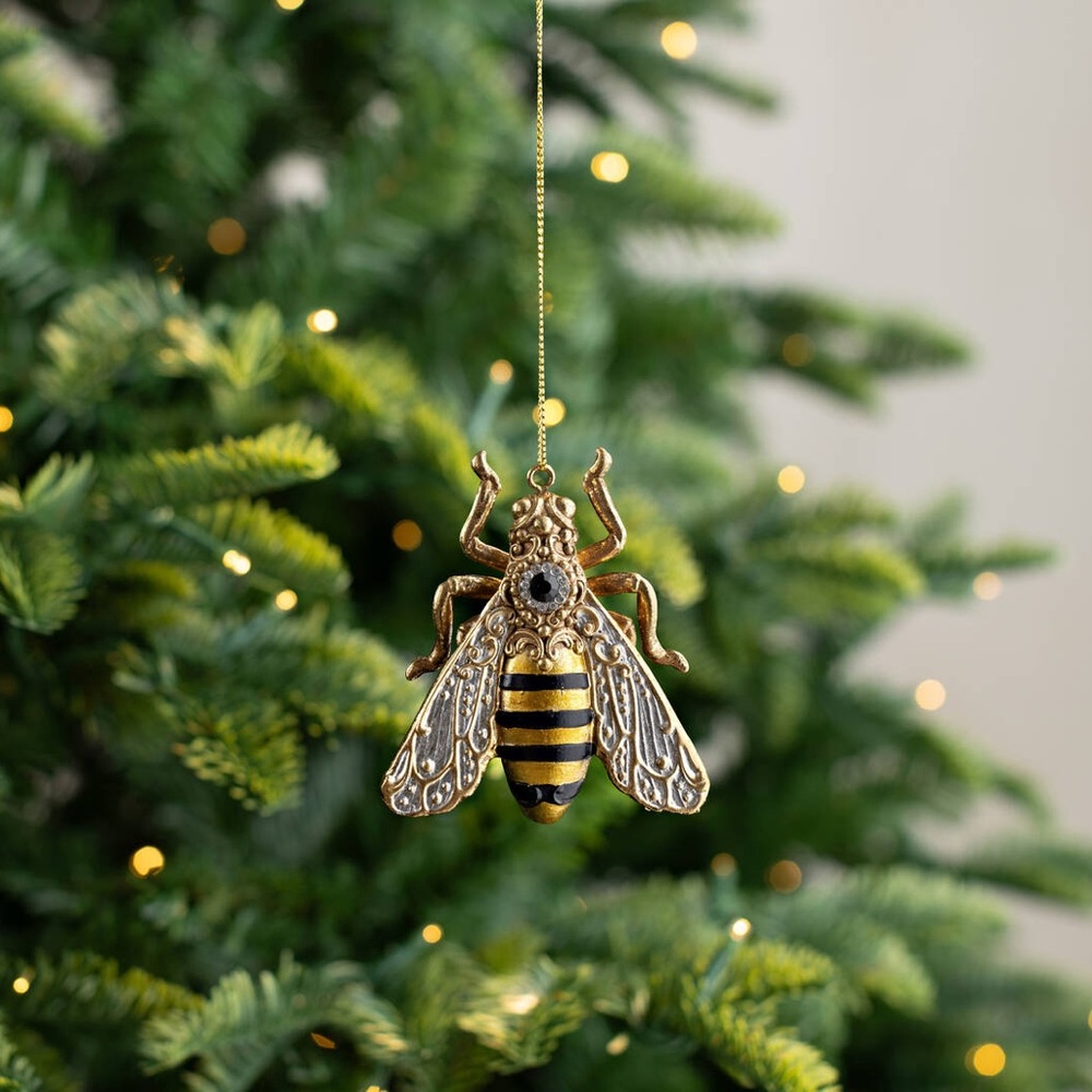 Urban Barn Gold and Black Bee Ornament